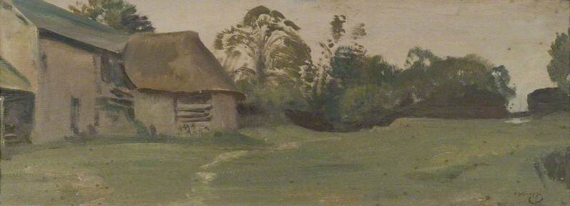 A Landscape With Farm Buildings — Sir Alfred James Munnings