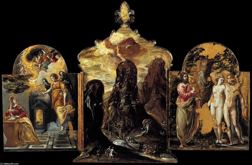 The Modena Triptych (back Panels) — El Greco