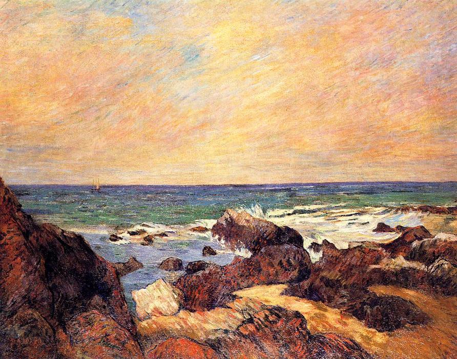Rocks And Sea — Eugène Henri Paul Gauguin