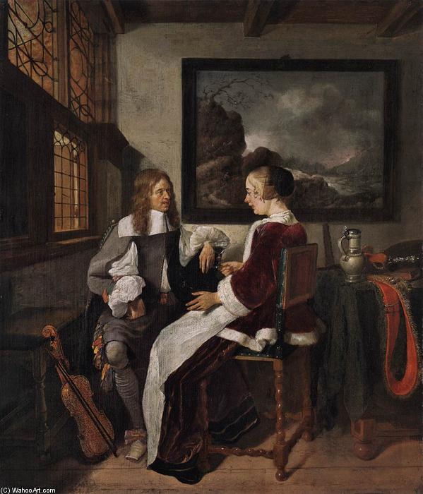 Sentimental Conversation — Quiringh Gerritsz. Van Brekelenkam