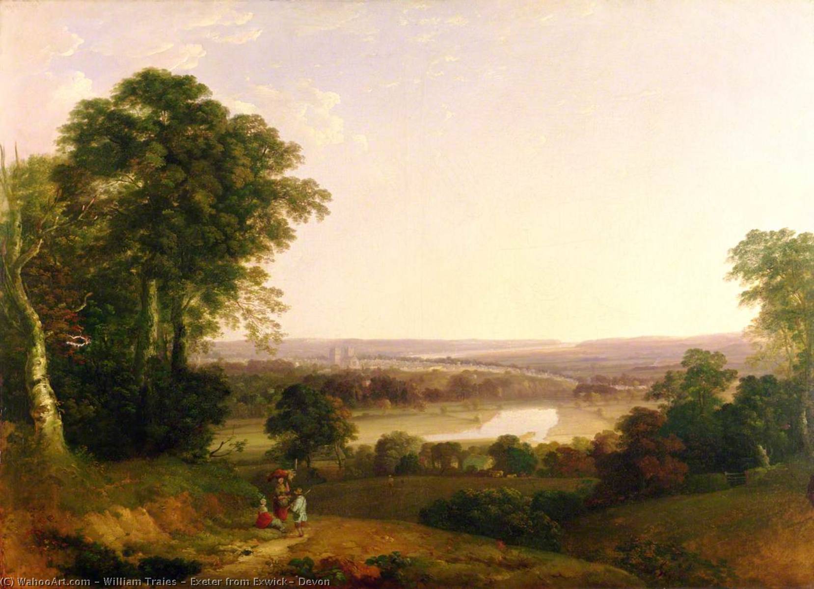Exeter From Exwick, Devon — William Traies