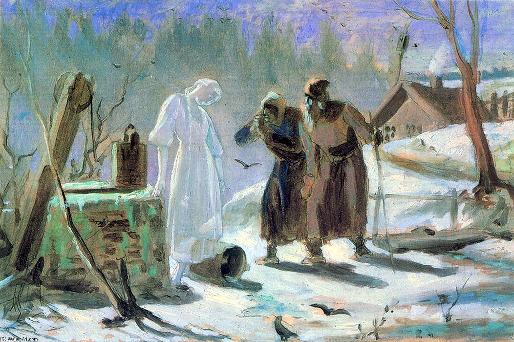 Melting Snow Maiden. Sketch — Vasily Grigoryevich Perov