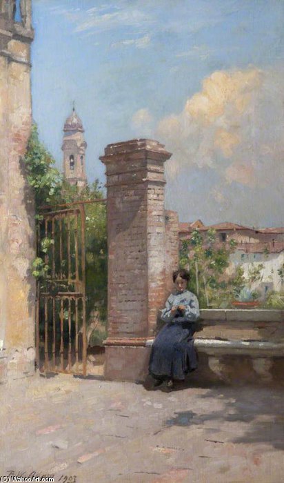 Lady In An Italian Garden — Patrick William Adam