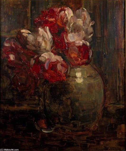 Ginger Jar With Tulips — Floris Verster
