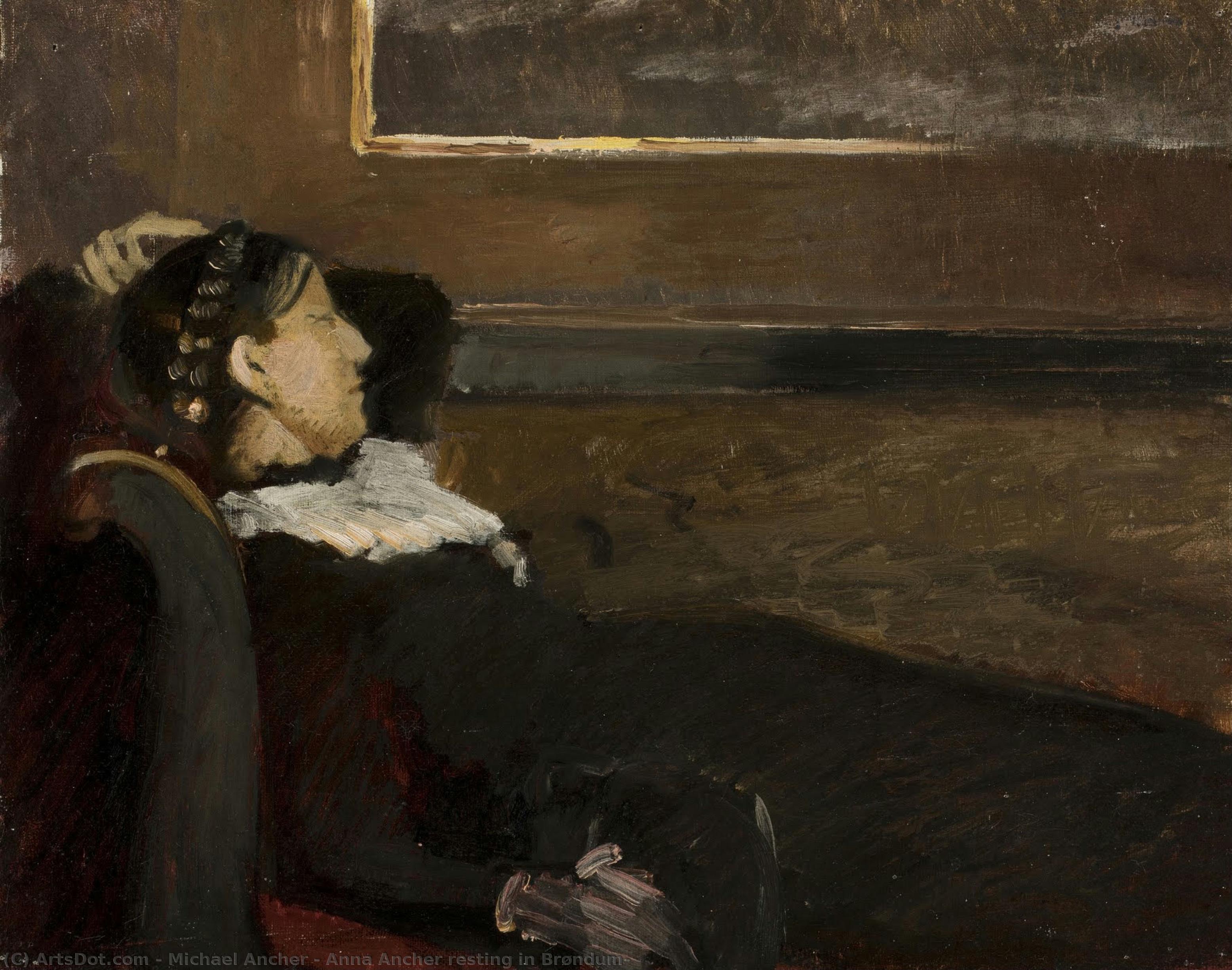 Anna Ancher Resting In Brøndum — Michael Peter Ancher