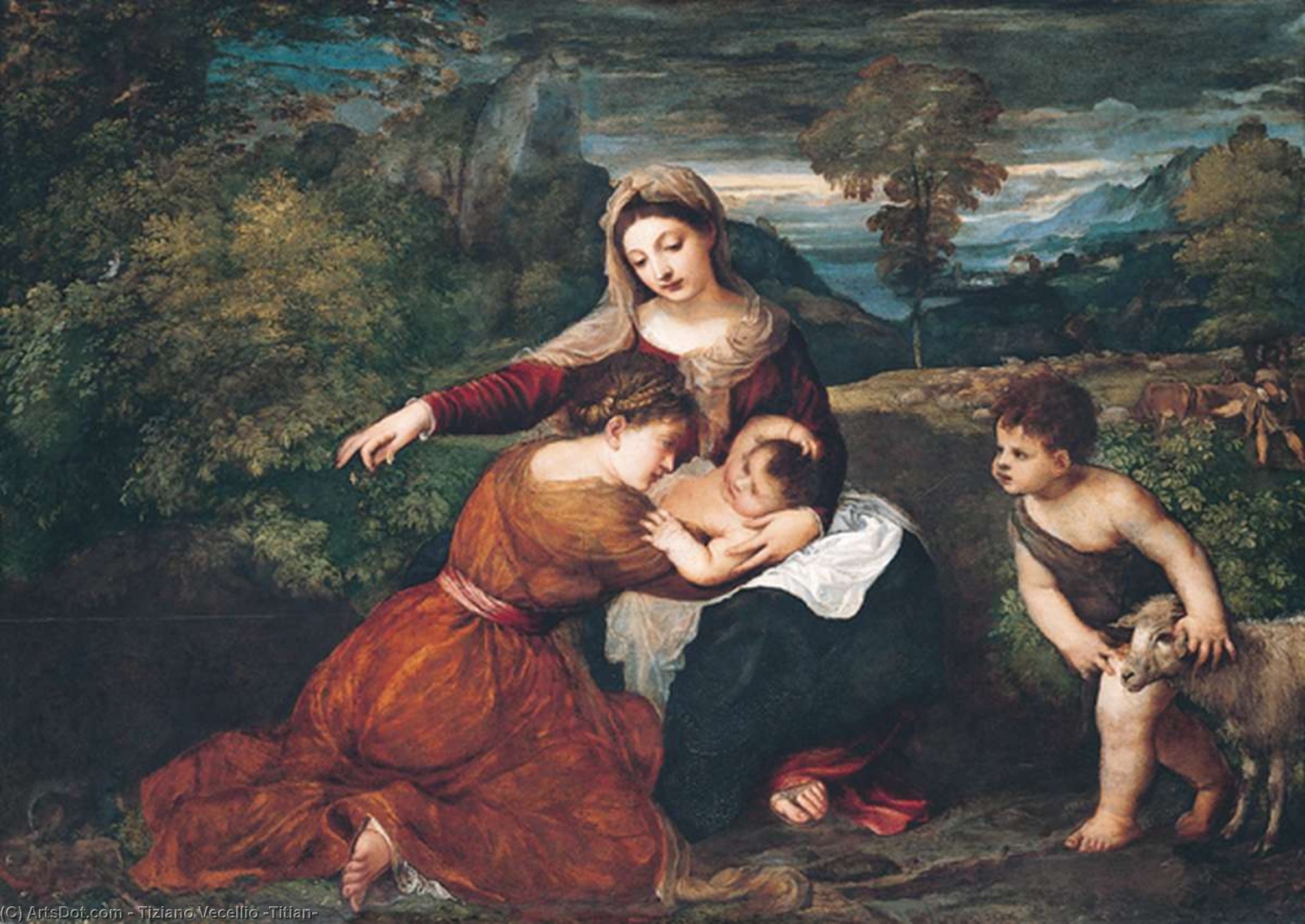 Virgin And Child With Saint And Saint John — Titian