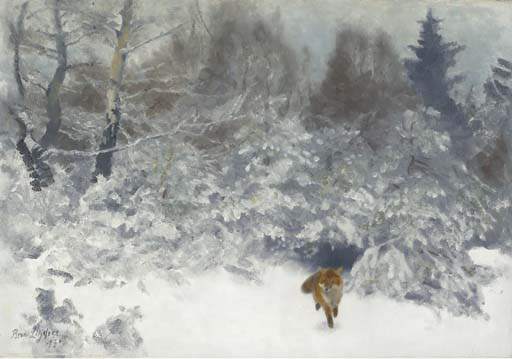 Fox In A Winter Landscape — Bruno Andreas Liljefors