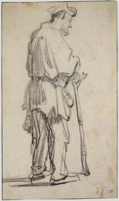 Standing Beggar Turned To The Right - Der Stehende Bettler Zum Rechten — Rembrandt Van Rijn