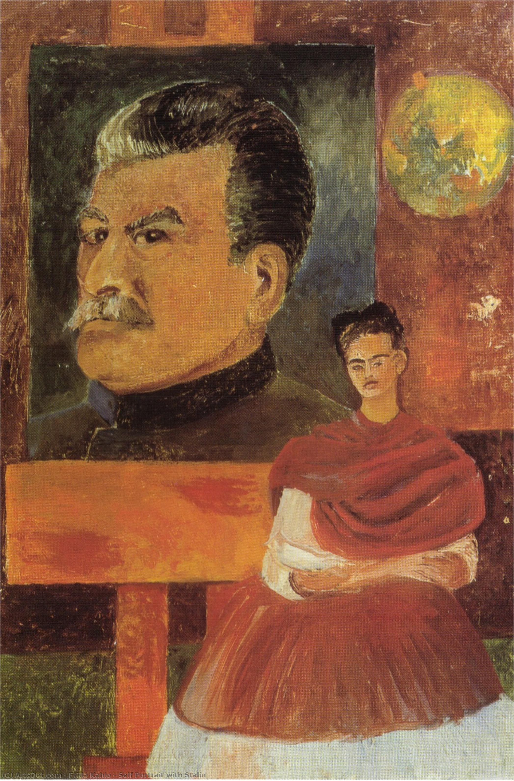 Self Portrait With Stalin — Frida Kahlo