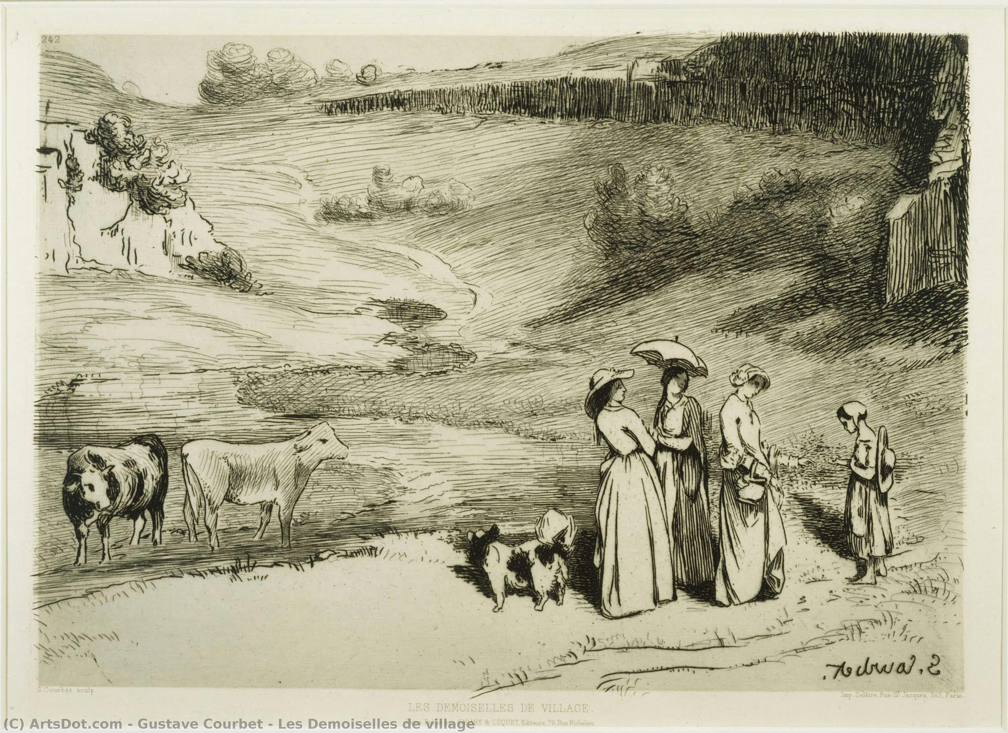 Les Demoiselles De Village — Gustave Courbet