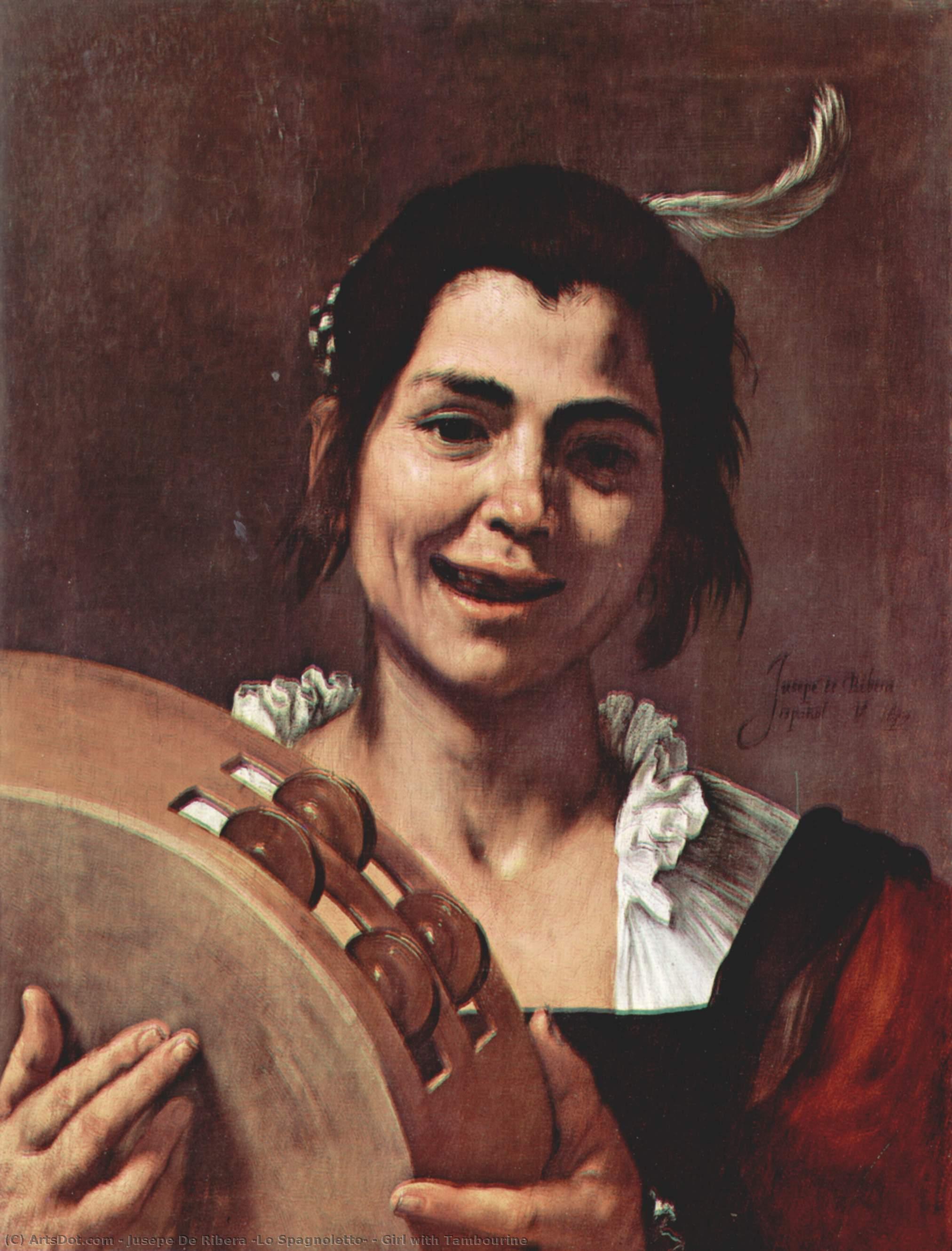 Girl With Tambourine — Jusepe De Ribera