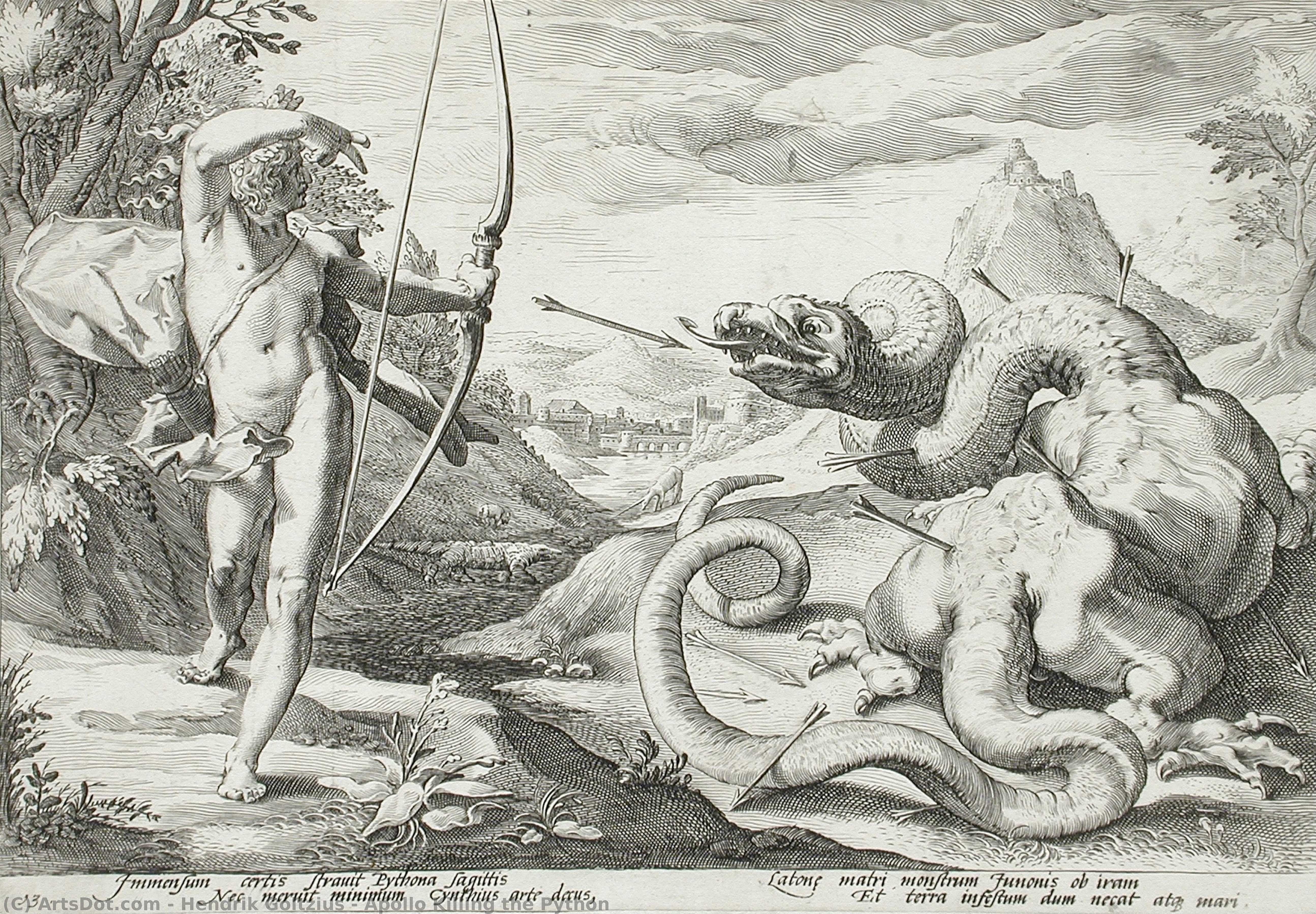 Apollo Killing The Python — Hendrik Goltzius