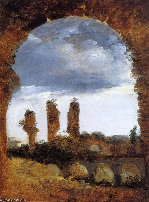 Ruined Columns In The Colosseum — François Marius Granet