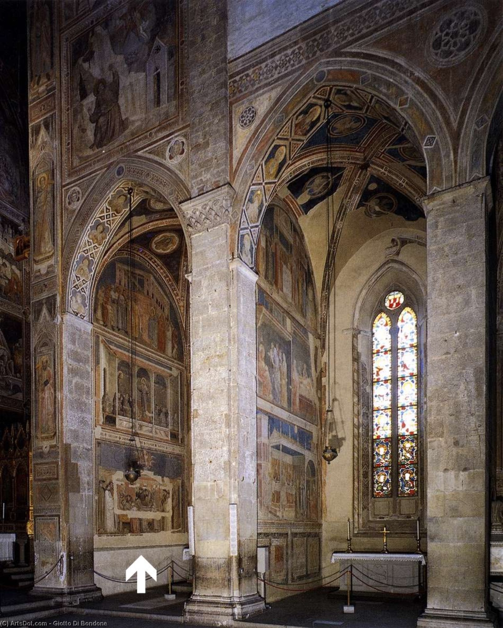 View Of The Peruzzi And Bardi Chapels (from Right) — Giotto Di Bondone