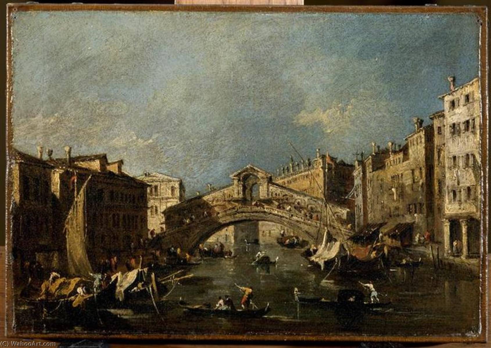 Le Pont Du Rialto A Venise — Francesco Lazzaro Guardi