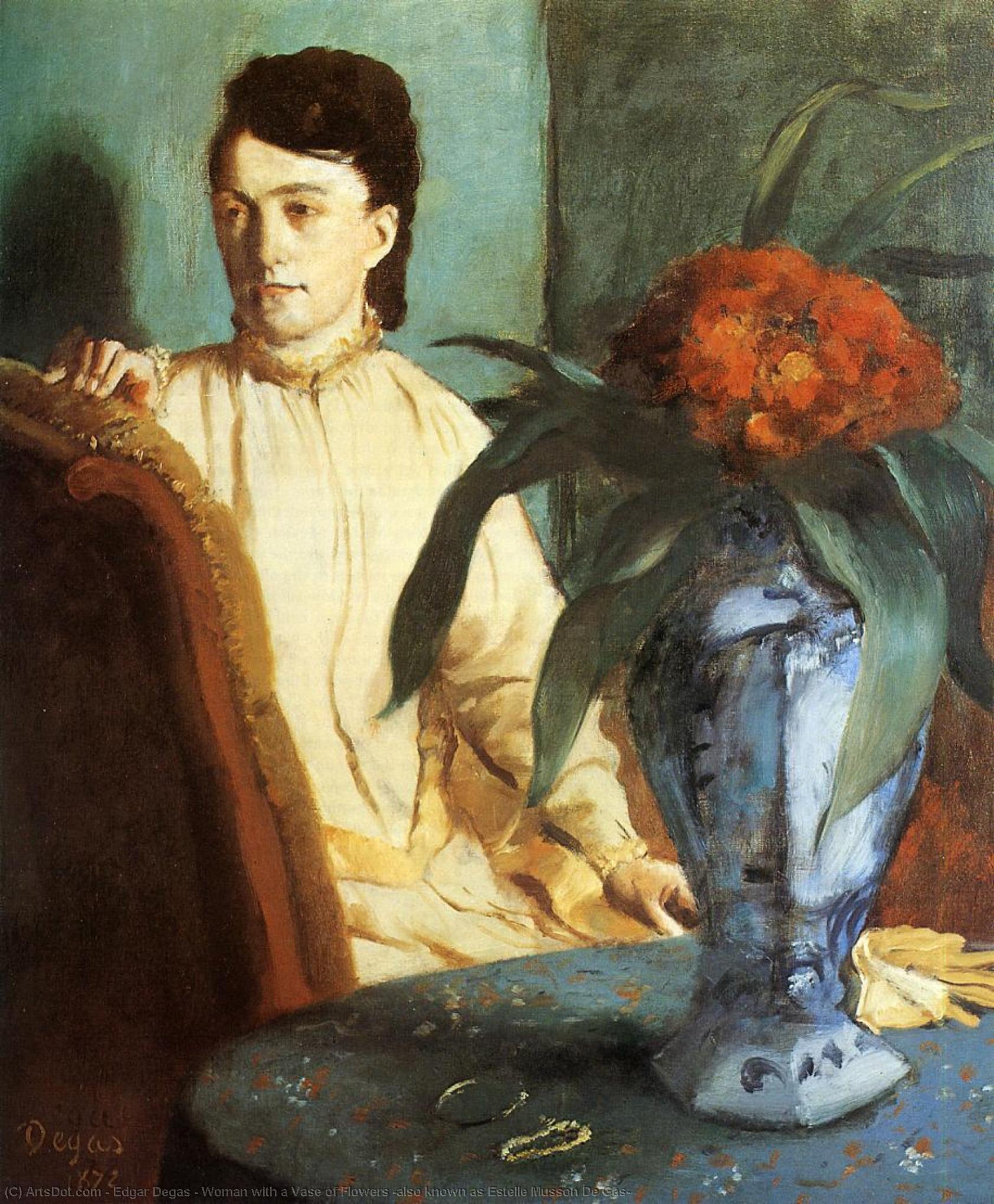 La Mujer Con Una Jarra De Flores — Hilaire-germain-edgar Degas