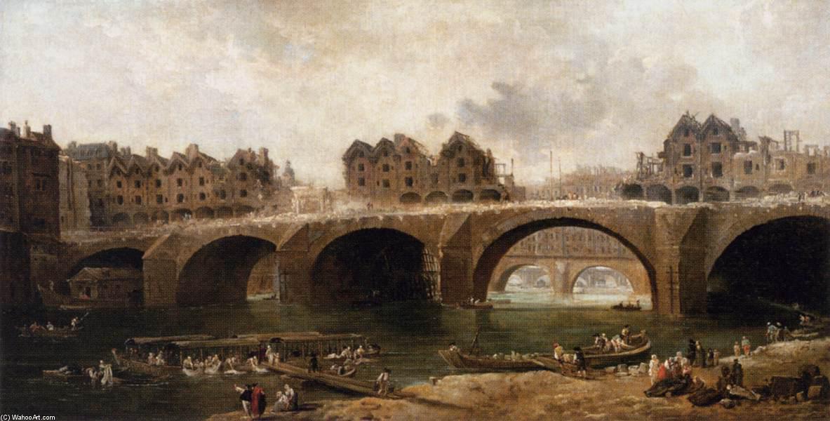 Demolition Of The Houses On The Pont Notre-dame In 1786 — Hubert Robert