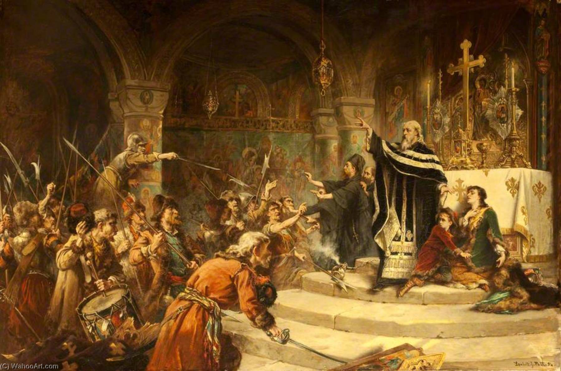 A Refugee In A Church — Laslett John Pott