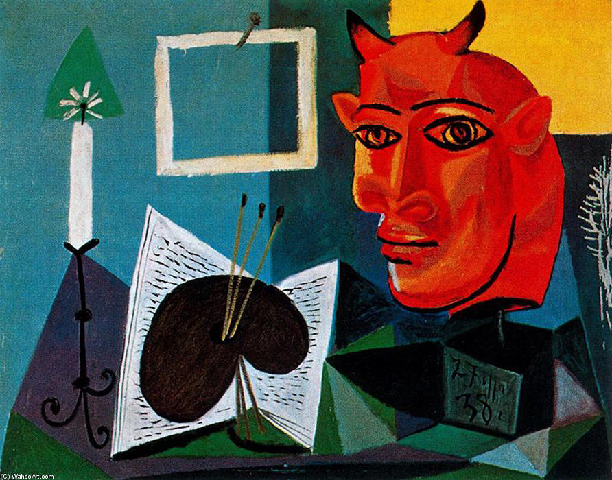 Candle, Palette, Head Of Red Bull — Pablo Picasso