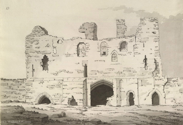 Dunstanburgh Castle, Interior — Samuel Hieronymous Grimm