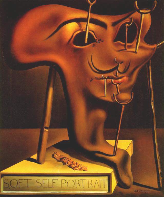 Soft Self-portrait With Grilled Bacon, 1941 — Salvador Dalí