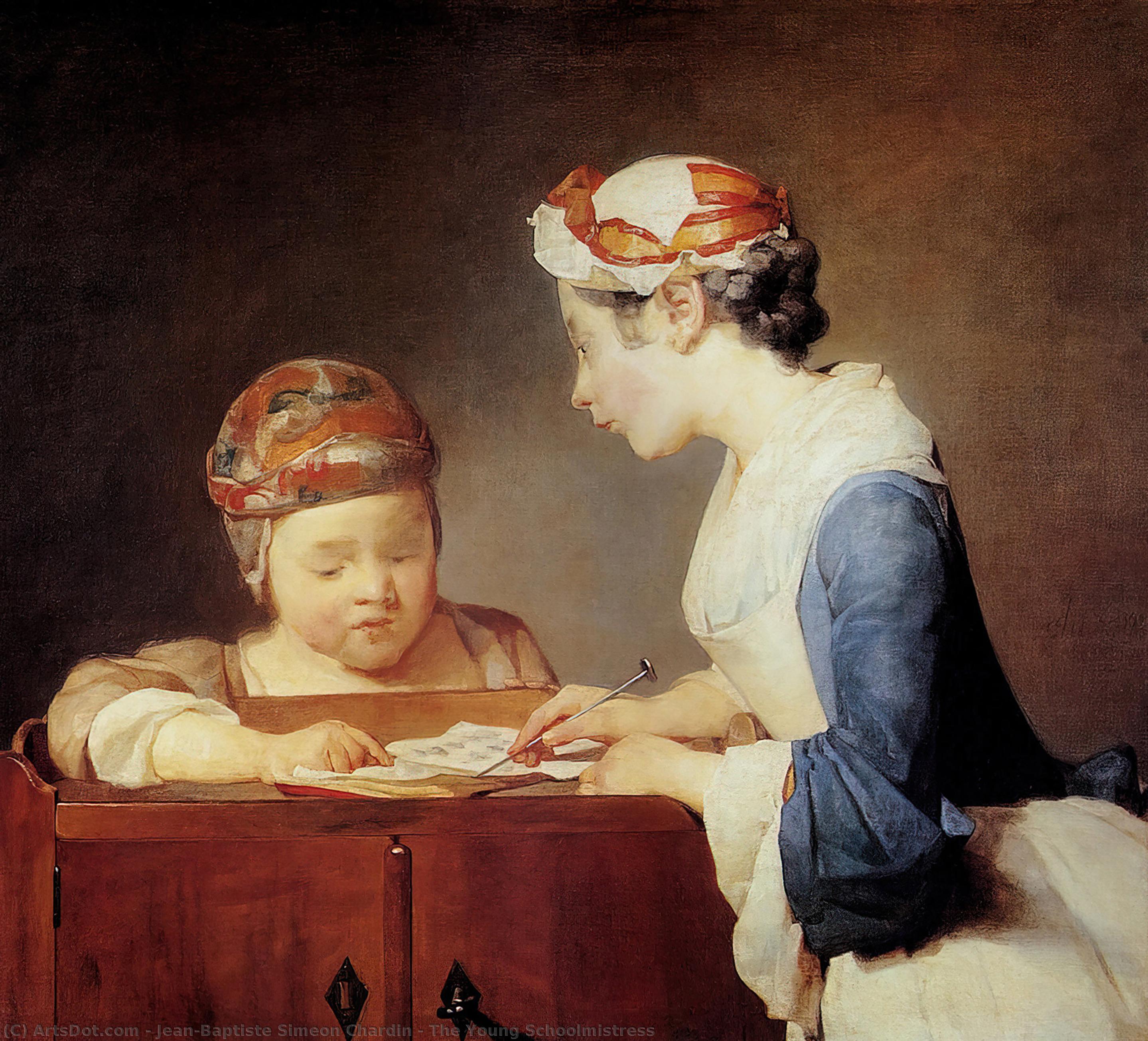The Young Schoolmistress — Jean-baptiste-siméon Chardin