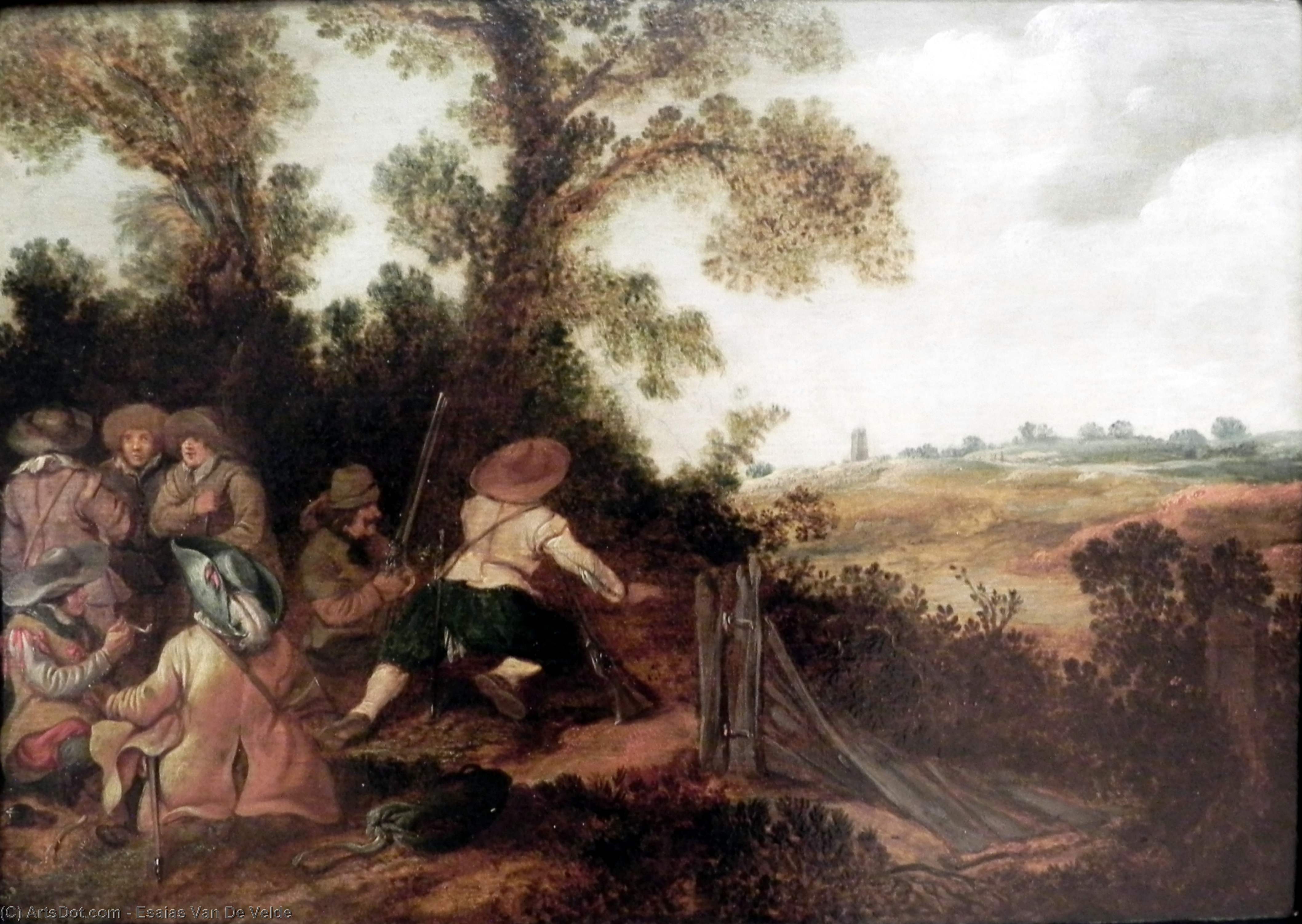 Militia In The Dunes In Ambush — Esaias Van De Velde