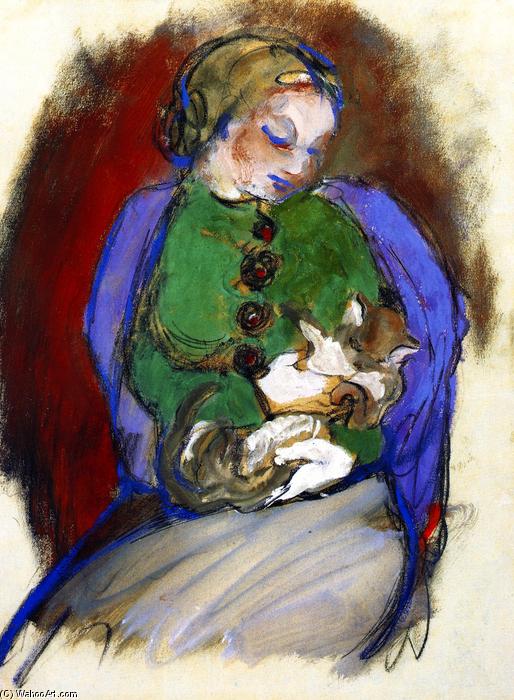 Girl With Cat — Franz Marc