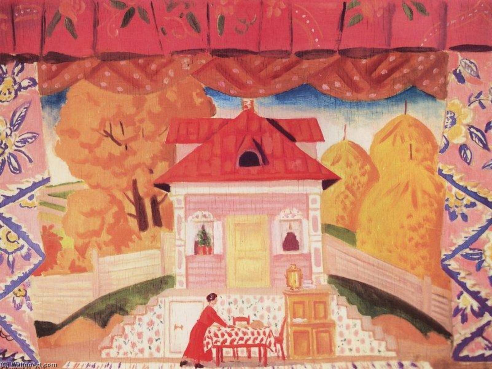 The House Of Savely Magara — Boris Mikhailovich Kustodiev
