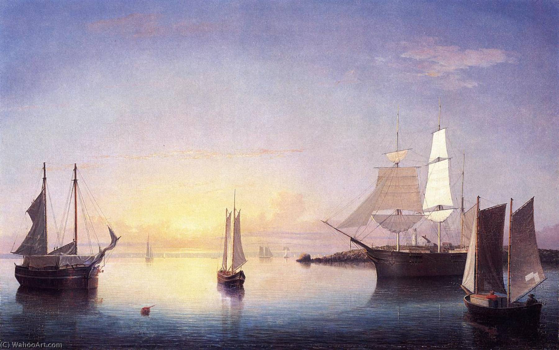 Gloucester Hafen Bei Sonnenuntergang — Fitz Henry Lane