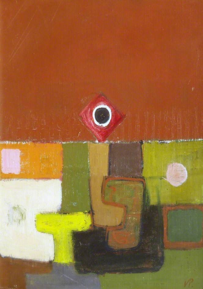 Motif In Indian Red And Mustard — Victor Pasmore