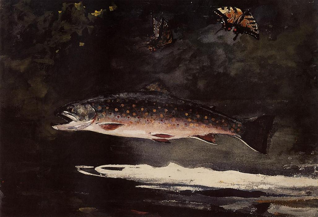 Trout Breaking — Winslow Homer