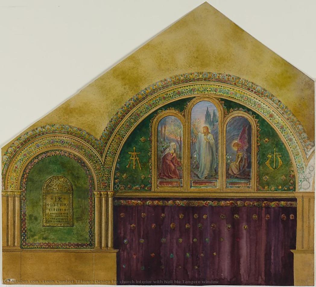 Design For Church Interior With Noli Me Tangere Window — Louis Comfort Tiffany