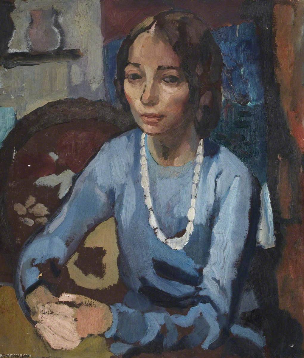 Emma With A White Necklace — Sir William George Gillies