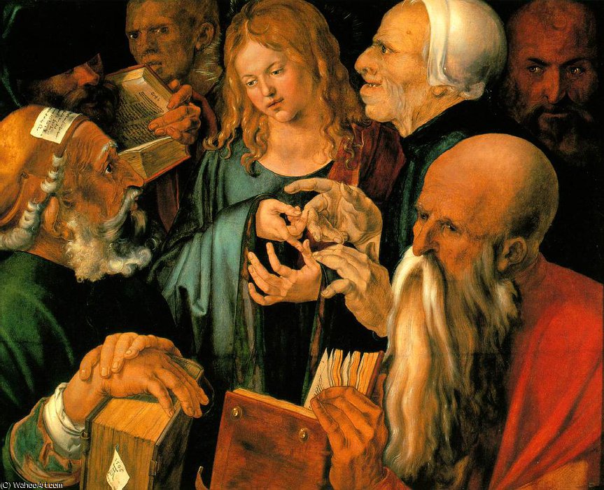 Christ Among The Doctors,1506, Fundacion Coleccion Thy — Albrecht Dürer