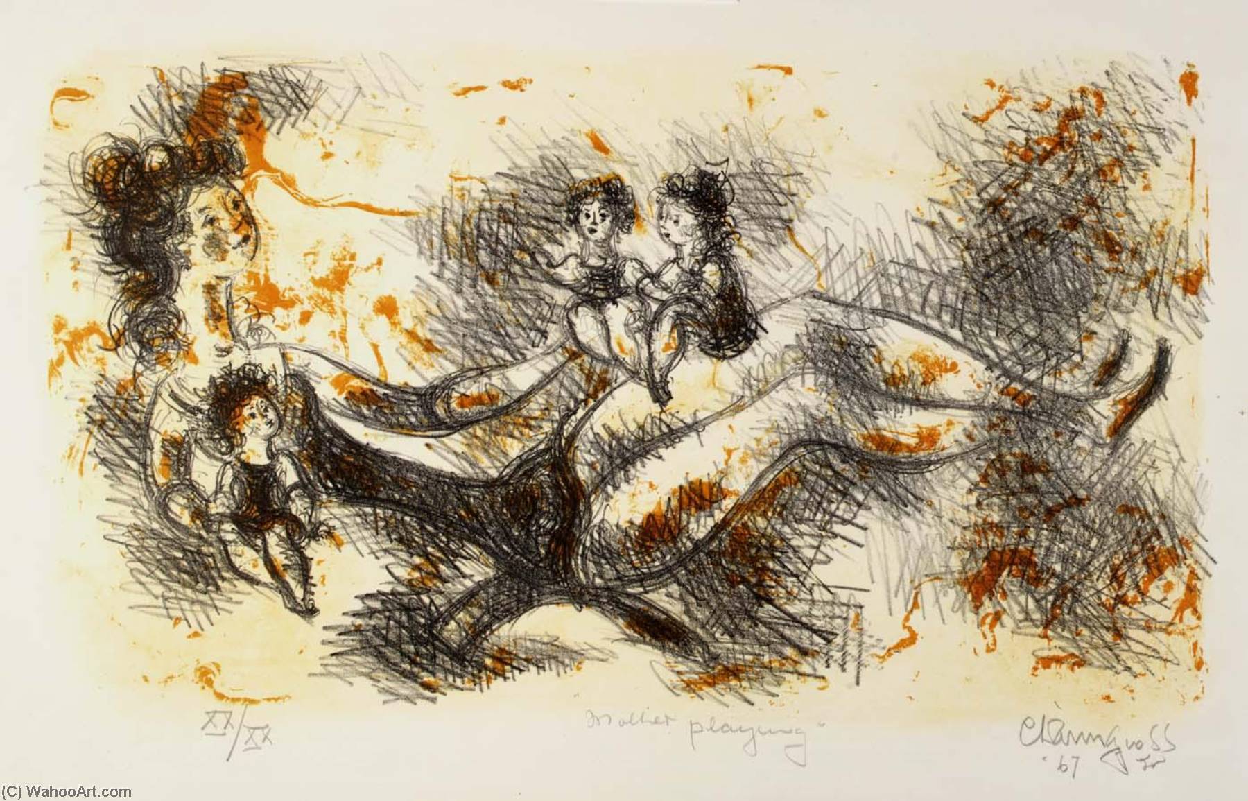 Mother Playing — Chaim Gross