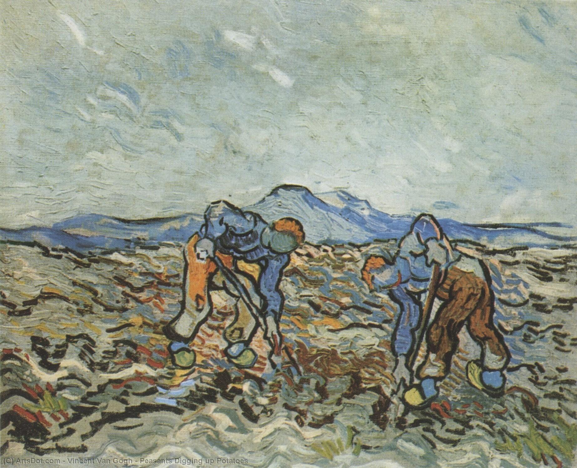 Peasants Digging Up Potatoes — Vincent Willem Van Gogh