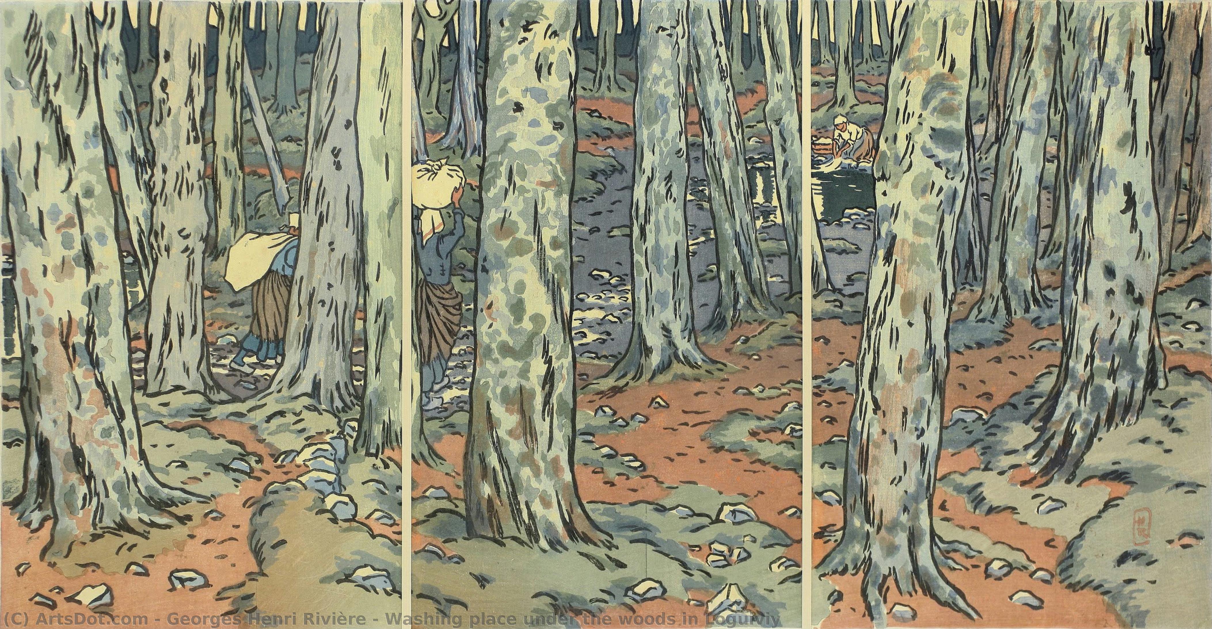 Washing Place Under The Woods In Loguiviy — Georges Henri Rivière