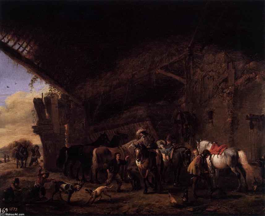 Coming Out Of An Inn — Philips Wouwerman