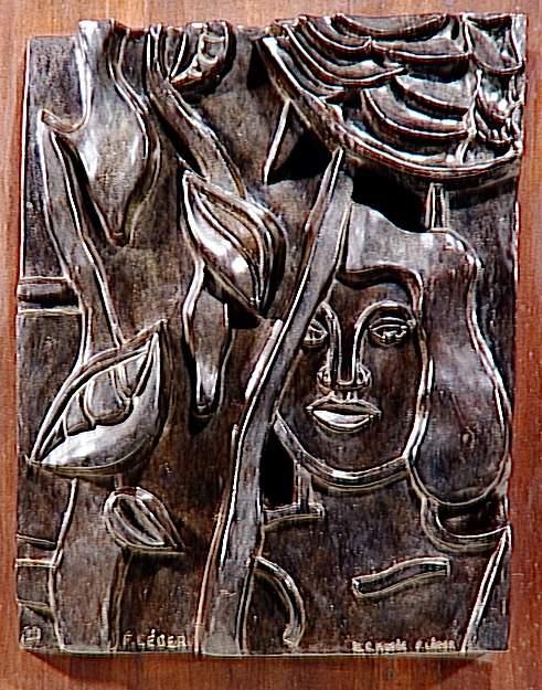 La Mujer Sale (la Mujer Con El Pájaro) — Fernand Léger