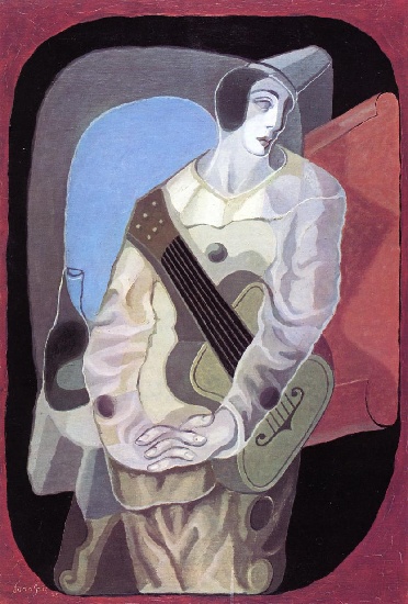 Pierrot With Guitar — Juan Gris