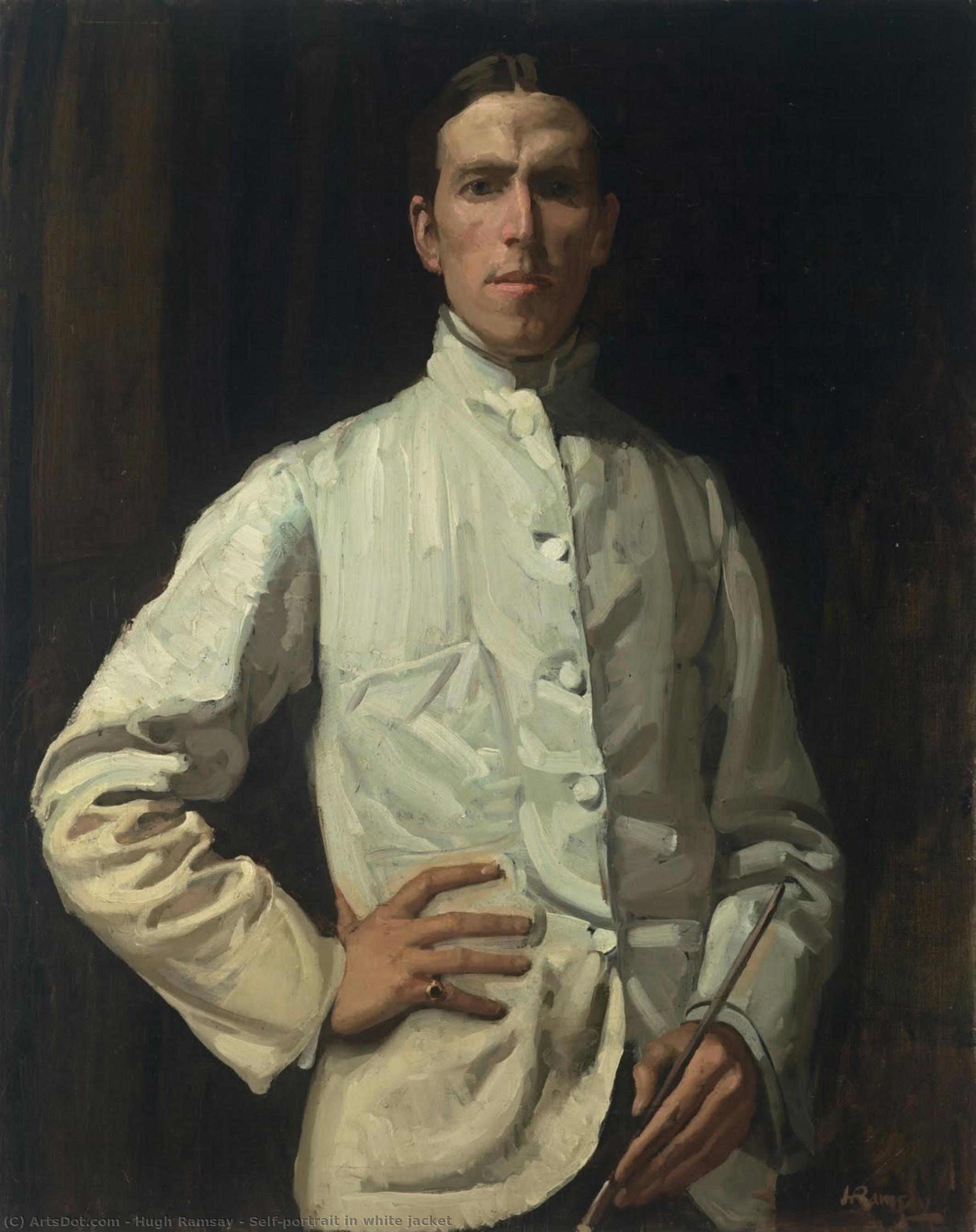 Self-portrait In White Jacket — Hugh Ramsay
