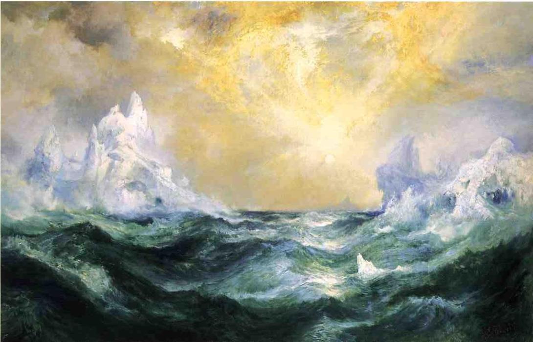 Icebergs In Mid-atlantic — Thomas Moran