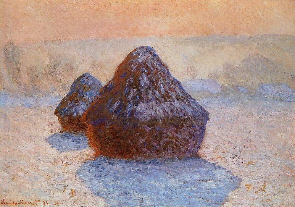 Grainstacks, White Frost Effect — Claude Monet
