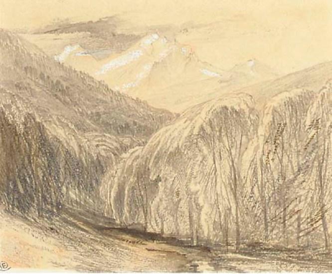The Pass Of Monte D'oro, Corsica — Edward Lear