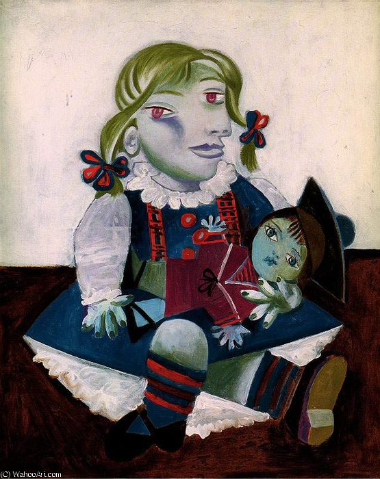 Maya Tenant Une Poupee — Pablo Picasso