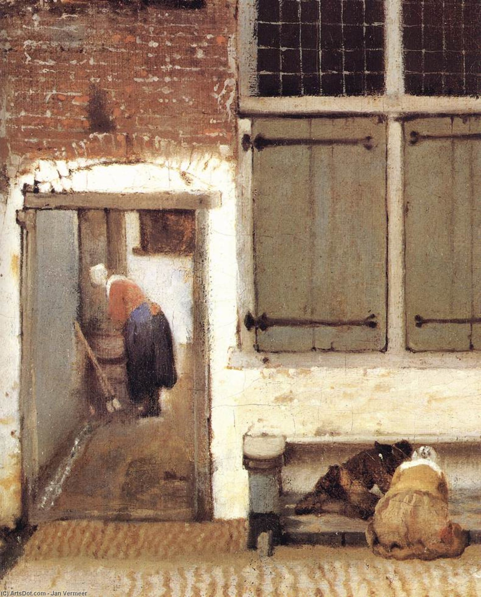 The Little Street (detail) — Johannes Vermeer