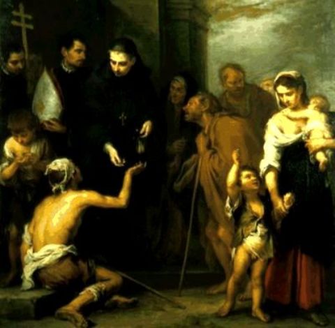 La Caridad De Santo Tomás De Villanueva — Bartolomé Esteban Murillo