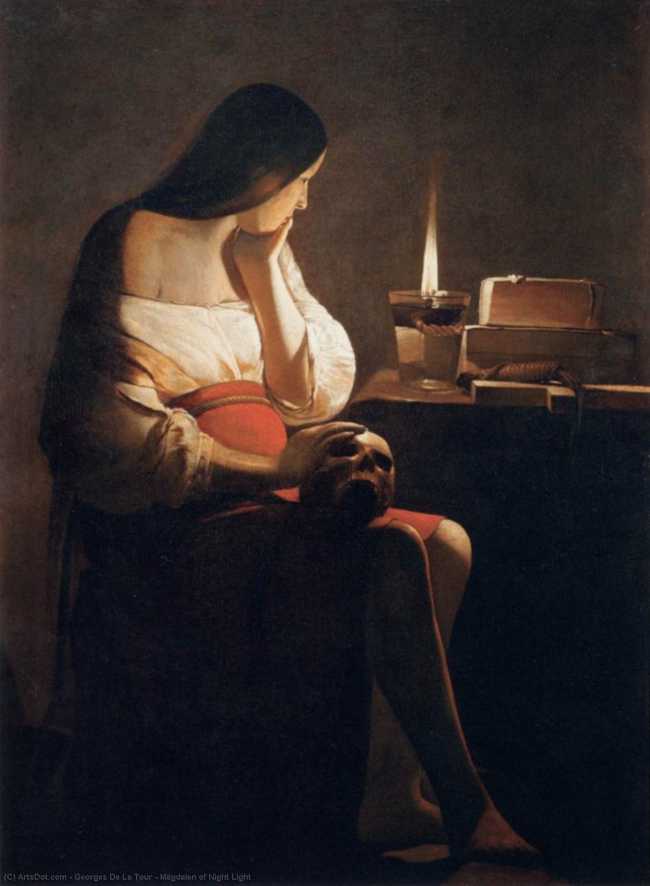 Magdalen Of Night Light — Georges De La Tour