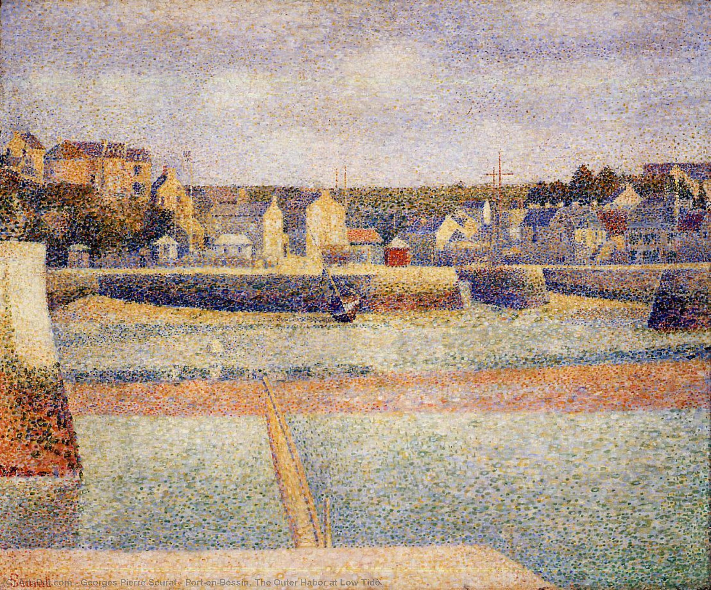 Port-en-bessin. The Outer Habor At Low Tide — Georges Seurat